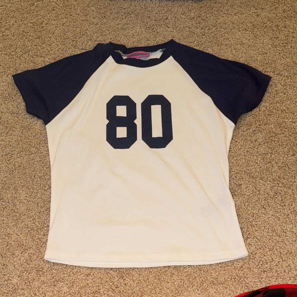Edikted Black and White Raglan Shirt